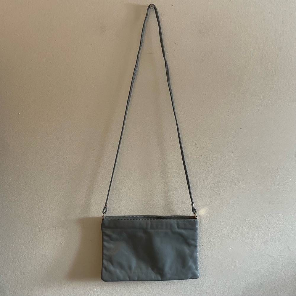 Vintage 80s Karnig Mann Grey Leather Handbag – Excellent Vintage Condition - Picture 10 of 15